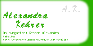 alexandra kehrer business card